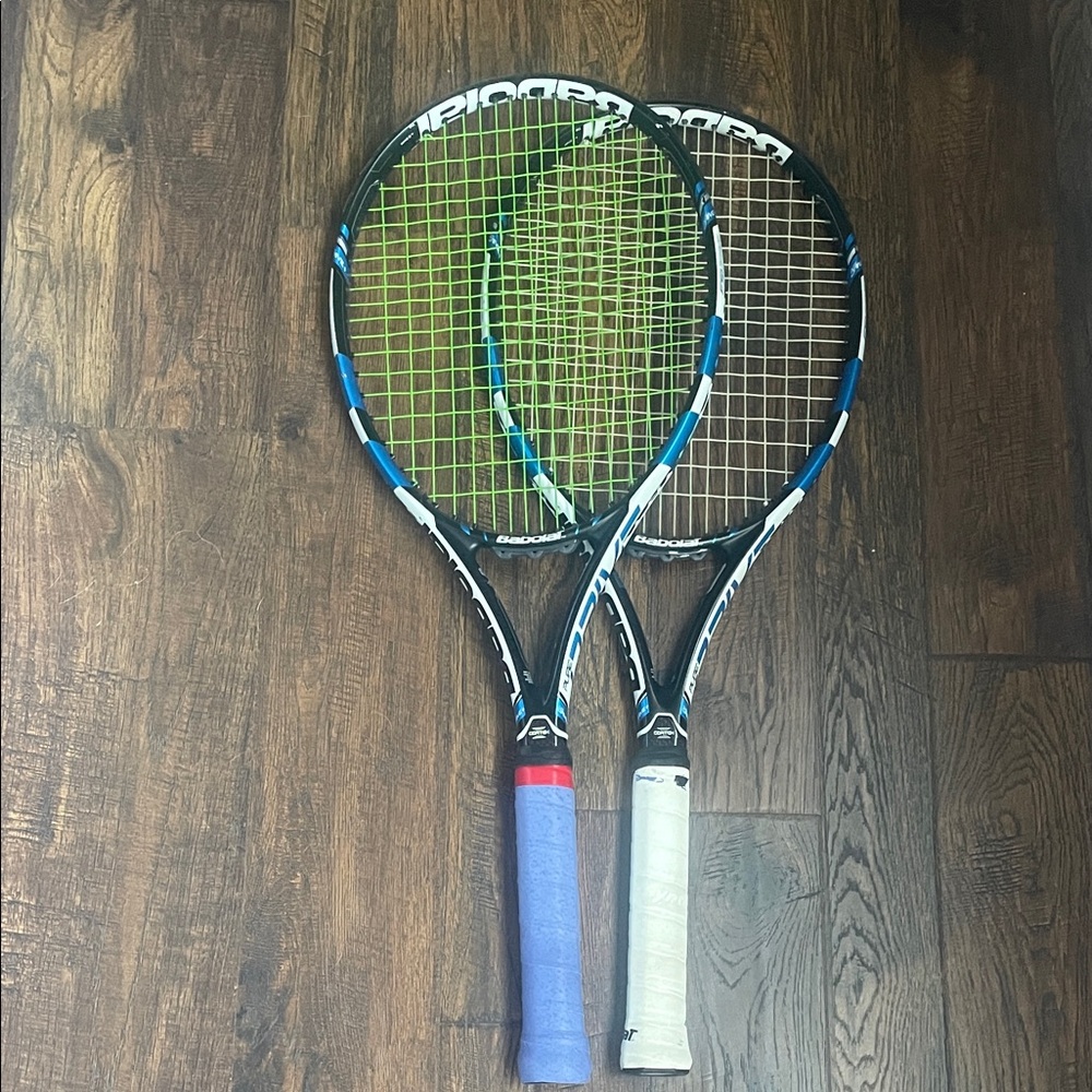 Babolat Blue and White Tennis Racket Set